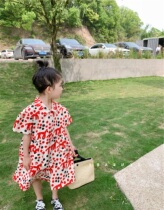 Childrens dress Summer Han Fan Street girl shirt child crashes gas princess dress over collar