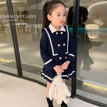 GirlsCollege Wind Dress 2022 New Baby Han - Edition Childrens Ocean Two - piece Princess Dress