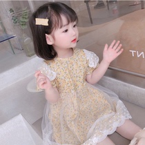 2022 summer dress new girl baby gas - crushed flower dress children Han edition fashion super fairy princess dress