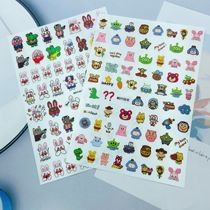 DIY Japanese Synchronized Thin Translucent Adhesive Nail Art Stickers New Cartoon Cute Pet Series 2