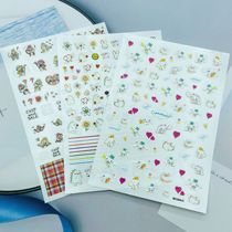 DIY Japanese synchronous thin transparent adhesive nail art stickers new cute squirrel cinnamon dog series
