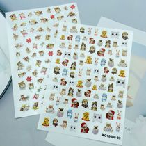DIY Japanese Synchronized Thin Translucent Adhesive Manicure Stickers Cute Cat Pet Series