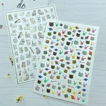 DIY Japanese Synchronized Thin Translucent Adhesive Manicure Stickers Cute Kitten