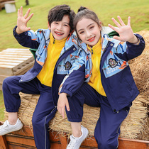 Kindergarten garden clothes British wind autumn and winter clothes three sets of childrens school uniforms set pupils sports class clothes