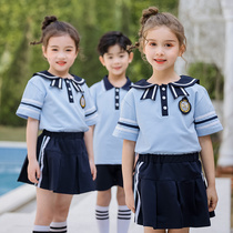 Kindergarten garden uniform summer sports suit suit for men and women childrens performance chorus class uniform