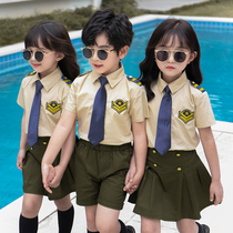 Kindergarten garden uniform Air Force flight graduation photo uniform Children military uniform Navy performance class uniforms primary school uniforms