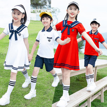 Kindergarten uniform Navy style summer dress graduation photo uniform childrens college style class uniform