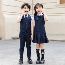 Kindergarten uniform summer English style graduation performance dress childrens college style chorus class uniforms primary school uniforms