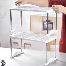 Desktop shelf Kitchen sink storage Plastic office freezer storage divider Multi-layer finishing small shelf