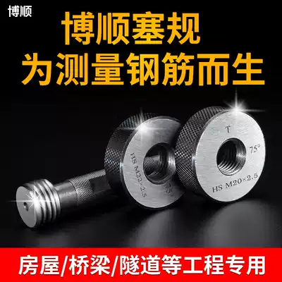 Boshun rebar sleeve through stop gauge thread gauge detection thread plug gauge straight thread 75 degrees 60 degrees plug gauge ring gauge