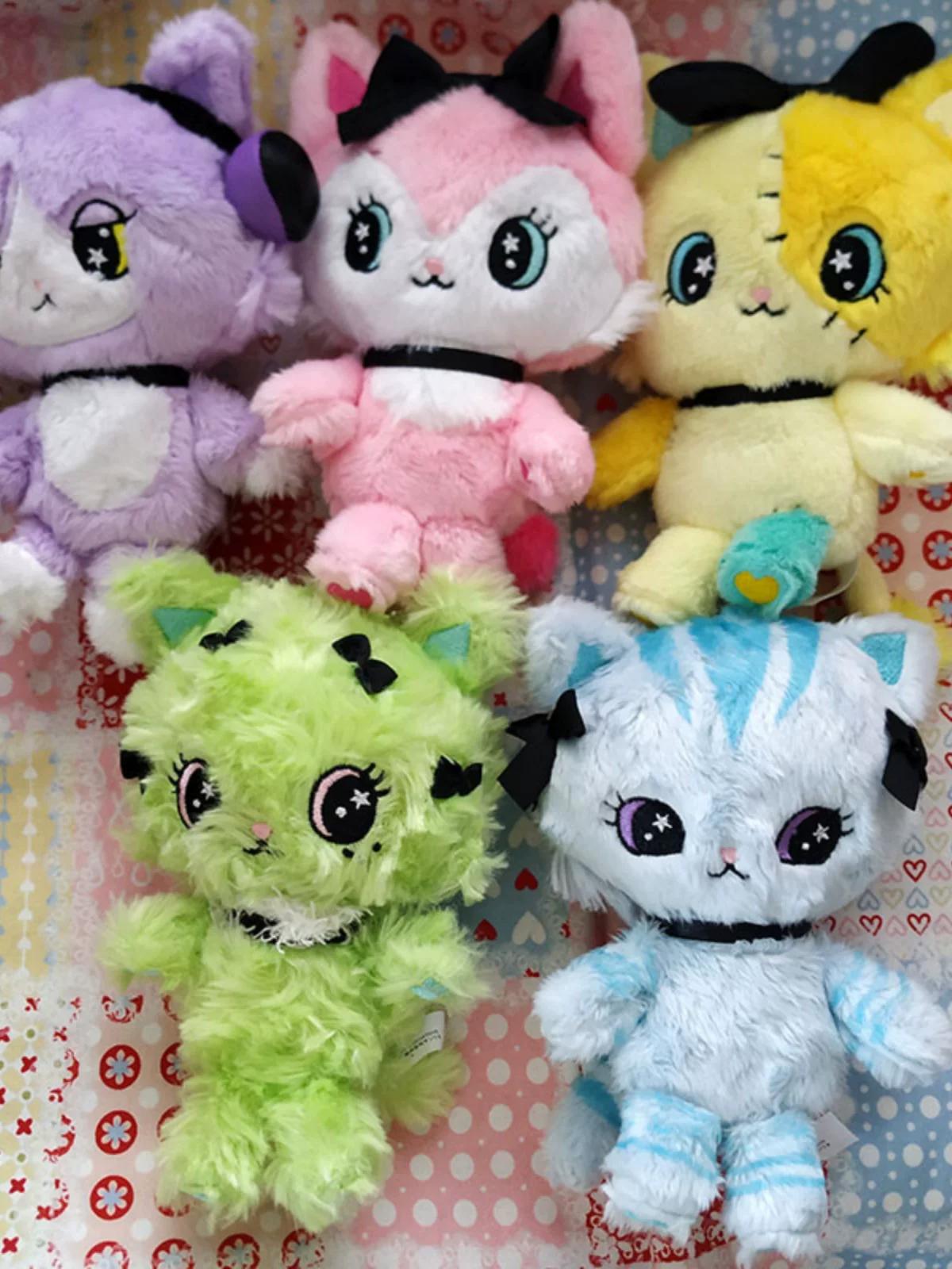 In stock, daily orders, rhythm cats, color cat five-person group beatcats, plush doll pendants, 5 styles