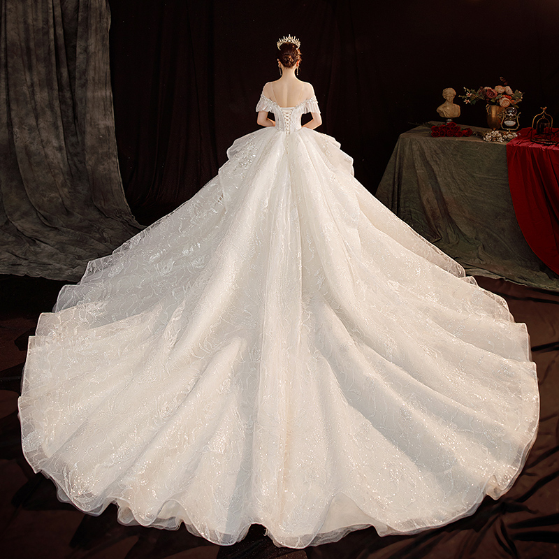 Four colors French Hepburn Wednesses Women's Luxury Out of the Gate 2024 New Advanced texture, Shoulder Best Bride, Marriage Main Dress Four colors French Hepburn Wednesses Women's Luxury Out of the Gate 2024 New Advanced texture, Shoulder Best Bride, Marriage Main Dress