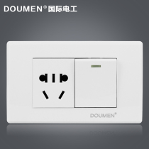 Type 118 Switch Socket Panel Package Home Combination Common Switch Socket Jalwhite 6 Holes 9 Holes