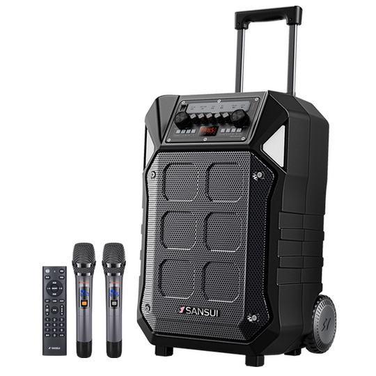 山水D12户外k歌拉杆演出大音量蓝牙移动音响大功率室外广场舞音箱