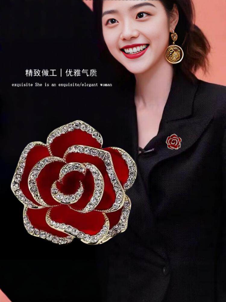 Outlet Brand Clearance Sale Discount Bargain Rose Corsage Camellia Brooch Versatile Accessory Exquisite Women's Accessory