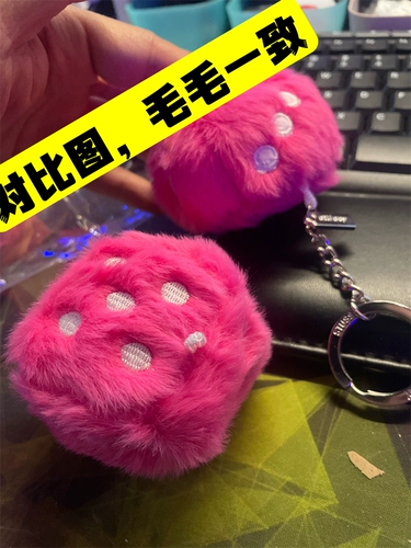 Spot Stussy Fuzzy Dice Dice Colechain Key Key Buckle Plush Plush Trend Travel