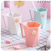 Teeth Cup cute student girl child mouthwash Cup cartoon cute girl shabby Cup family Cup children cute