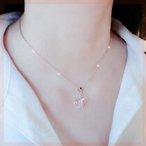 Korean version of love clavicle chain student necklace personalized set net red earrings new decorative letters niche girls
