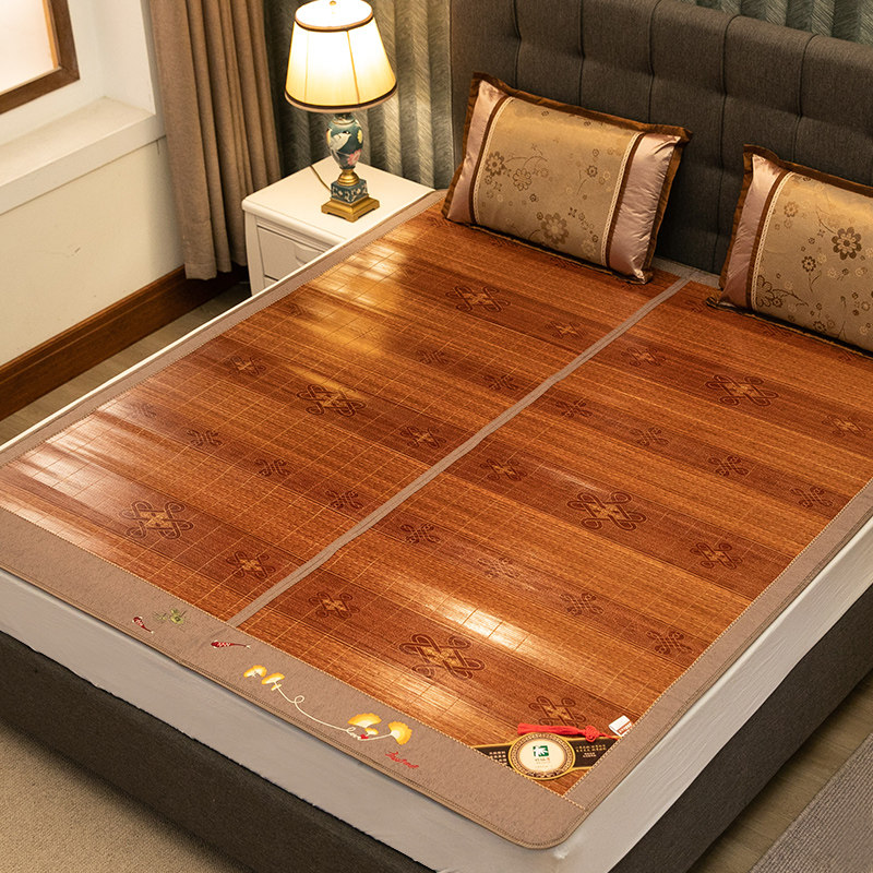 Bamboo mat cool mat household double-sided skin-friendly mat positive and negative dual-use big bed bamboo mat foldable dormitory grass mat summer