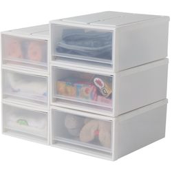 Drawer type storage box plastic transparent wardrobe storage