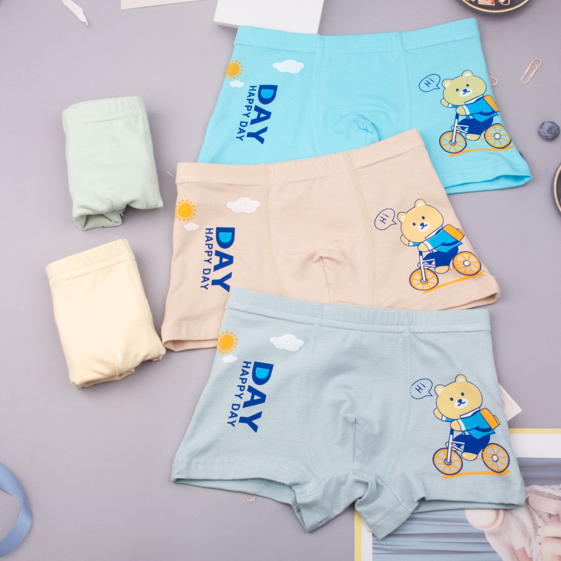Modal cotton boy's underwear boxer middle and big children's student shorts teenager cartoon four-corner children's underwear boy