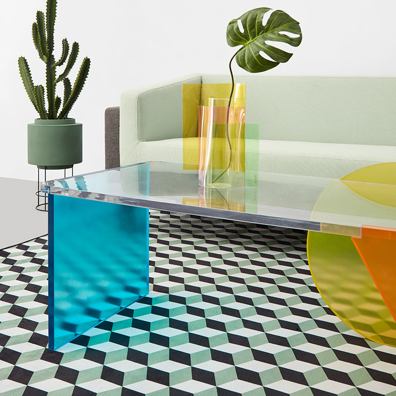 Nordic Simple Living Room Light Luxury Modern Designer Transparent Creative Tea Coffee Coverage