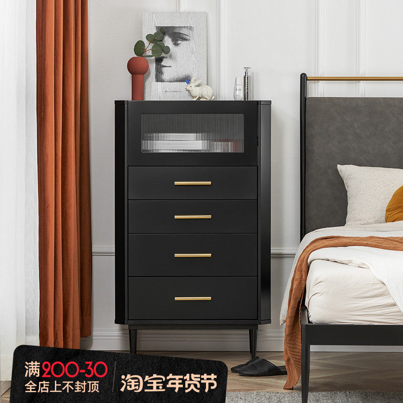 Chest of drawers locker Nordic light luxury living room simple modern storage cabinet chest of drawers bedroom drawer cabinet small cabinet