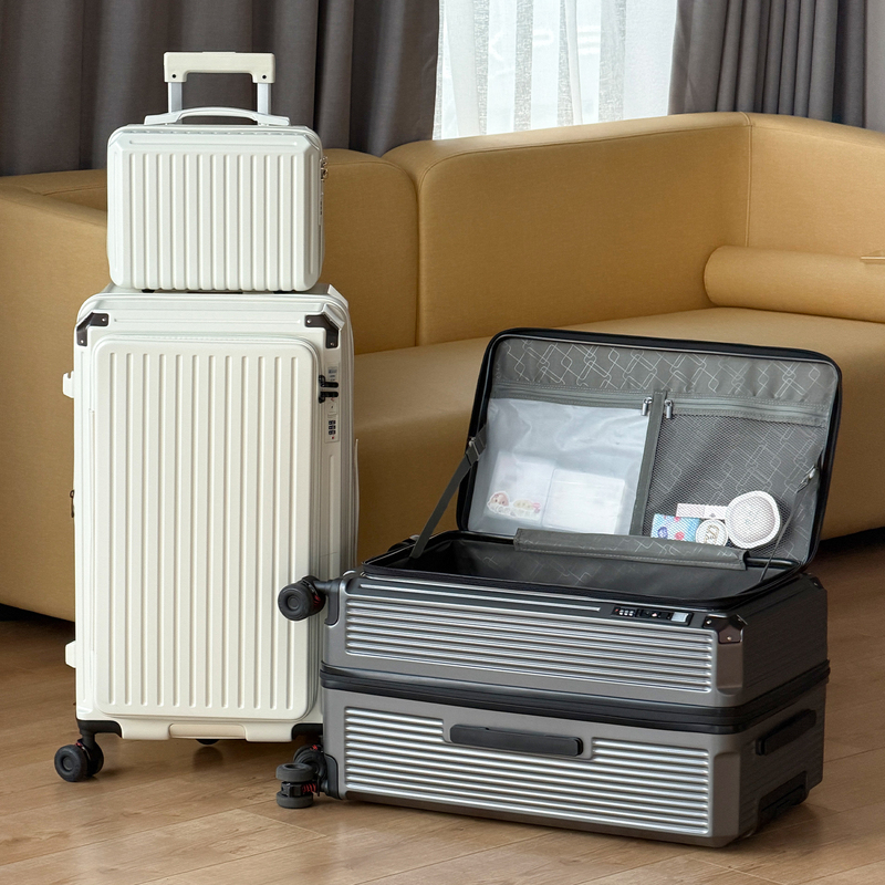 Side-Opening Deep Compartment Suitcase for Women, Sturdy and Durable, Thickened and Expandable Travel Suitcase, 2026 New Model, Large Capacity Password Box