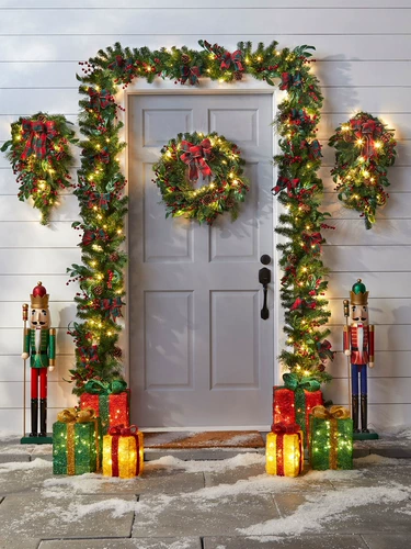 2,7 м рождественские украшения из ротанга, висящие на двери 50 см, гирлянда из ротанга, кольцо, кулон, украшение для окна, сцены, украшения