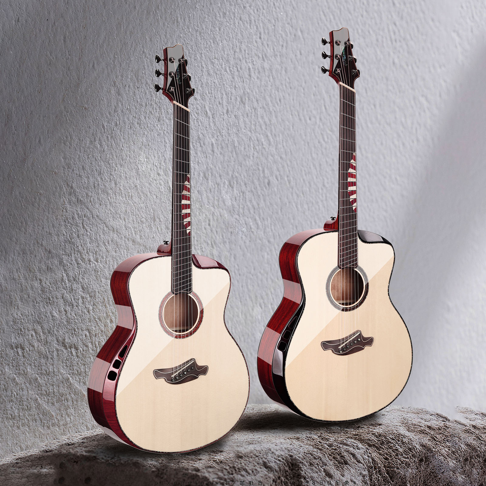 Maiwi M-1 folk fan pint half missing corner guitar full single guitar 41 inch professional playing stage electric box plus Zhenguitar-Taobao