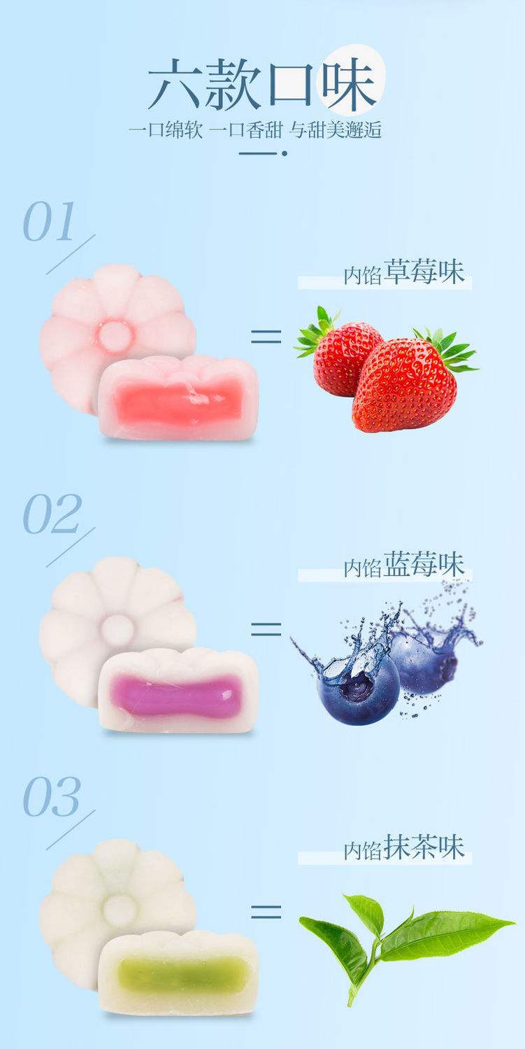 草莓榴莲爆浆流心冰皮月饼多口味