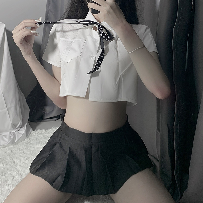 Sexy lingerie cosplay maid uniform seduction Sexy bed passion free suit Perspective hot tease