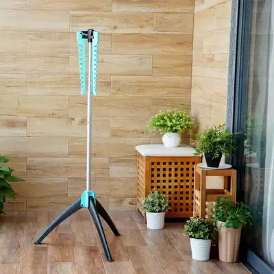 Drying rack floor-to-ceiling folding indoor cool hanger household balcony triangle Simple drying hanger single pole hanging hanger