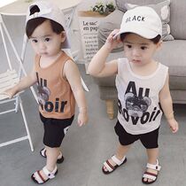 Boy Clothing Boy Vest 2022 New Baby Summer Pure Cotton Korean Version Tide Suit 1-2-3456-year-old child summer dress