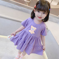 2022 new girls summer style dress foreign air children female baby dress Summer princess dress One year old 4 summer fit 3