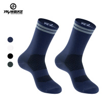 YKYWBIKE riding socks bacteriostatic thickened bottom reflective strips design high-bomb breathable sports mountain bike riding gear
