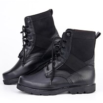 Tactical training boots spring and autumn full leather training boots summer half leather mesh boots security duty shoes rescue team leather shoes