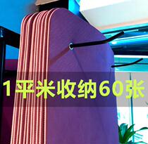 Wall yoga mat storage rack combination gym professional movable rack supermarket carpet load-bearing hanging pole yard