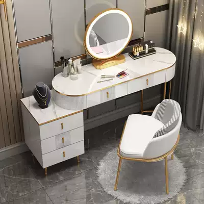Light luxury bedroom dressing table Net red ins Wind Nordic modern simple small apartment makeup table storage cabinet dressing table