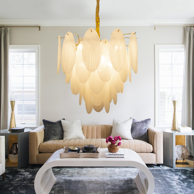 Shedeng Nordic postmodern minimalist villa minimalist atmosphere living room chandelier bedroom dining room art light luxury lamps