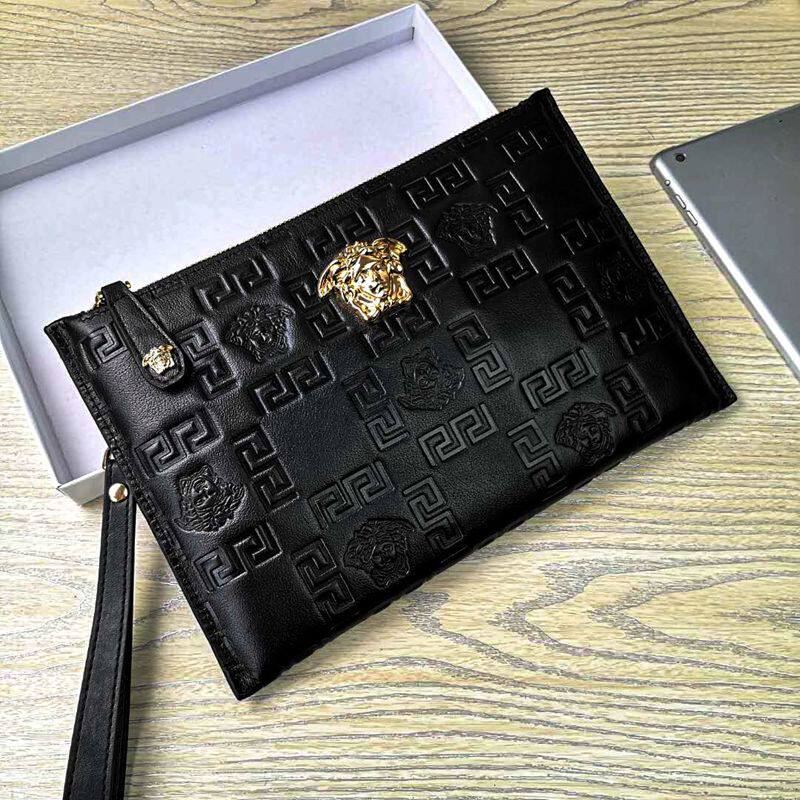 Light Extravagant Home Men's Bag Handbags Genuine Leather Envelope Bag Large Capacity Headlayer Bull Leather Men's Hands Grab Bag Mesh Red Concorder