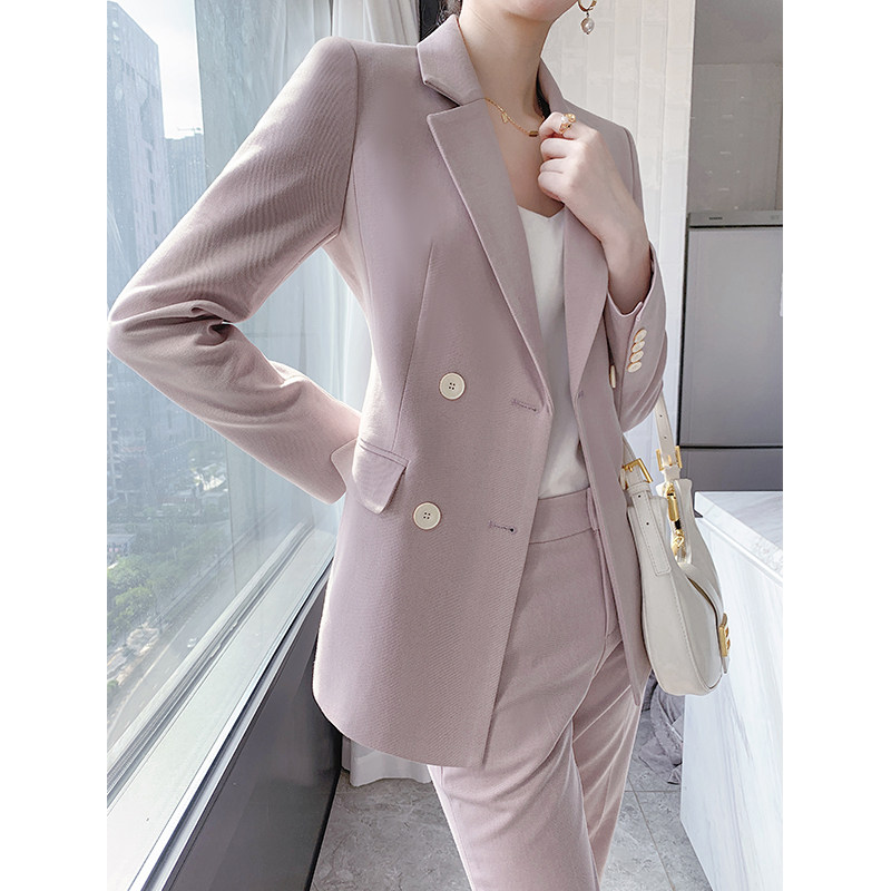Suit suit women's spring and autumn fashion big-name pink 2021 new high-end temperament small suit jacket