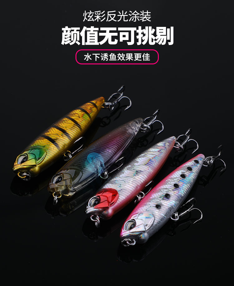 Shallow Diving Minnow Lures Hard Plastic Baits Bass Trout Fresh Water Fishing Lure