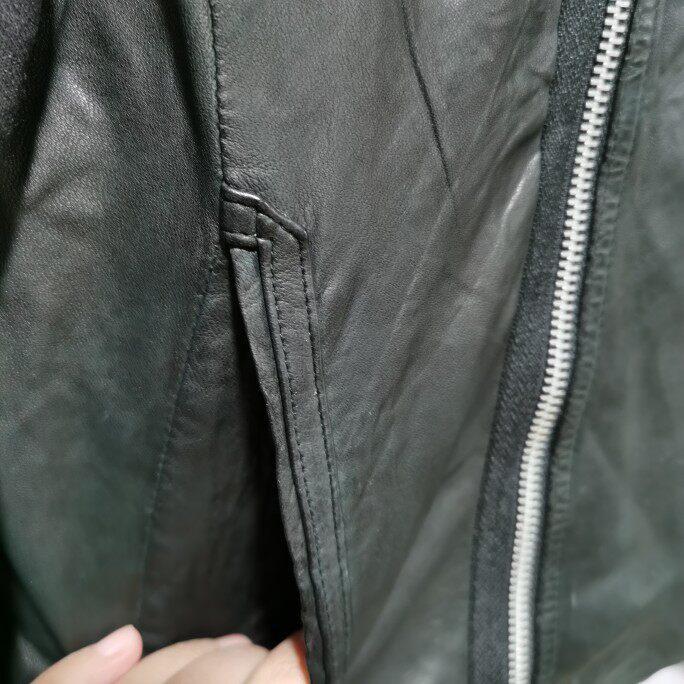 Кожаная куртка 江南去标春秋新短款真皮皮衣女绵羊皮长袖立领机车皮夹克修身26b6