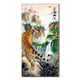 新中式老虎山水画虎年春节年画中国风客厅入户门正对墙挂画寓意好