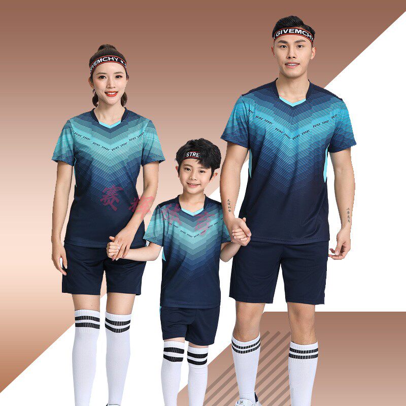 New Soccer Clothes Students Short Sleeve Training Costumes Children's Comprehensive Sports Set for Men and Women Short Soccer Clothes