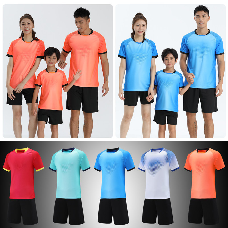 Pair grams of new table tennis uniforms men's and women's sports suits children's short-sleeved training suits student competition team uniforms training class
