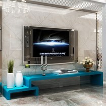 Living Room Baking Lacquered TV Cabinet Tea Table Combination Suit Brief Modern New Pint Telescopic TV Enclosure Small Family-shaped ground cabinet
