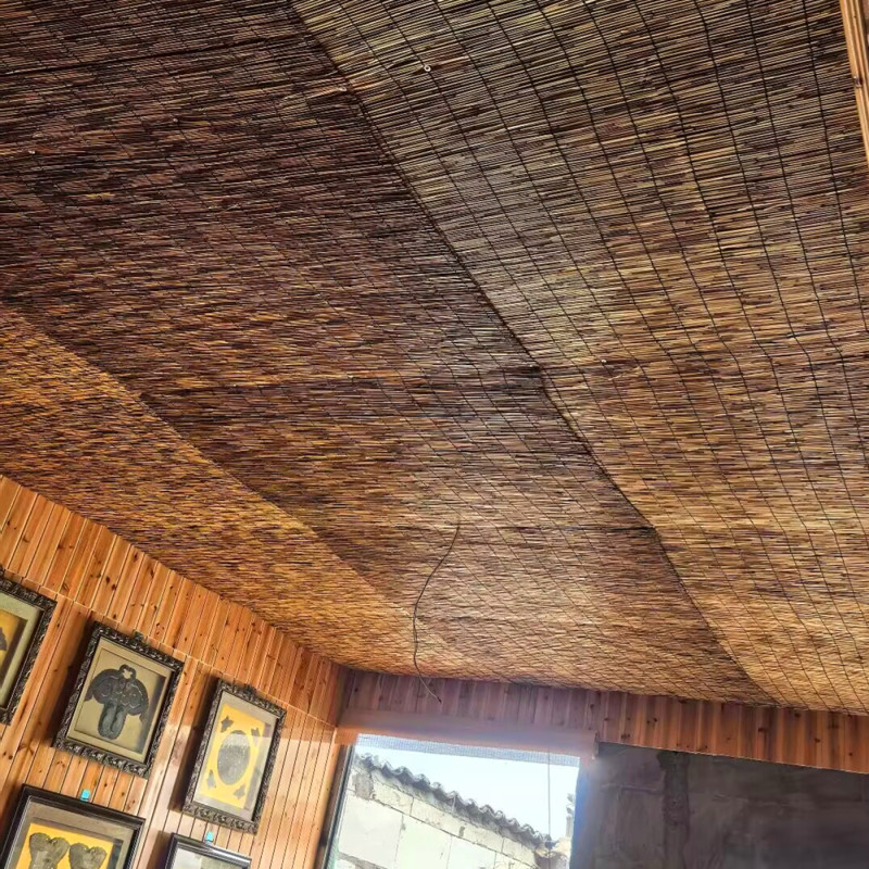 New Chinese-Style Sunshade and Light-Blocking Reed Curtains for Wall Decoration, Ceiling Grass Curtains, Study Room Partitions, 30m Bamboo Roll-Up Curtains New Chinese-Style Sunshade and Light-Blocking Reed Curtains for Wall Decoration, Ceiling Grass Curtains, Study Room Partitions, 30m Bamboo Roll-Up Curtains