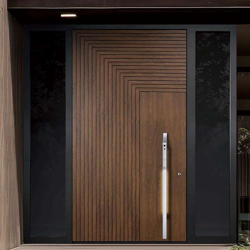 Off-Axis Cast Aluminum Door with Glass, High-End Entrance Door, Central Axis Door, Wood Grain Thermal Break System, Home Entrance Door, Villa Door Off-Axis Cast Aluminum Door with Glass, High-End Entrance Door, Central Axis Door, Wood Grain Thermal Break System, Home Entrance Door, Villa Door